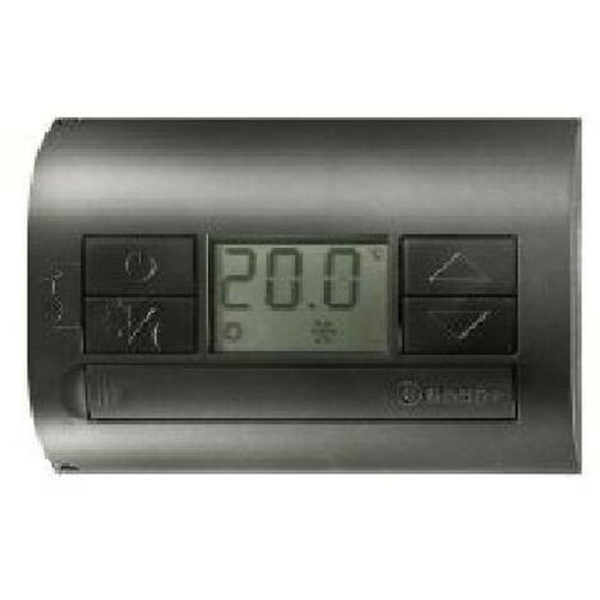 1T3190032000--TERMOSTATO DIGIT NERO PARETE 1CO 5A BATT