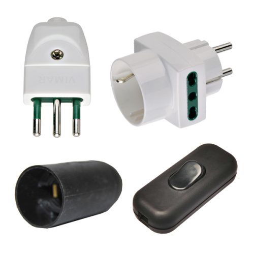 Prese, spine, interruttori, portalampada,adattatori